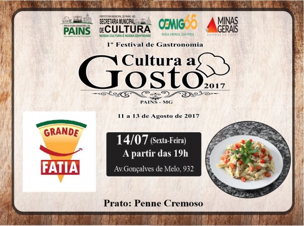 Nesta  sexta-feira, 14, Grande Fatia apresentará seu prato no 1º Festival Cultura a Gosto