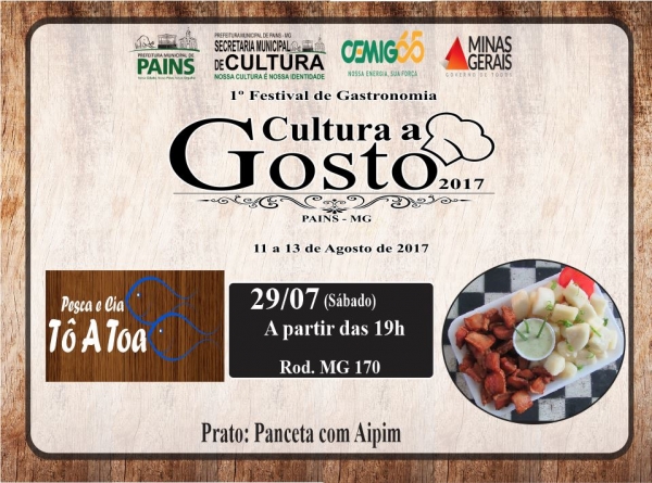 Pesca e Cia Tô A Toa apresenta seu prato neste sábado, 29, no 1º Festival Gastronômico Cultura a Gosto