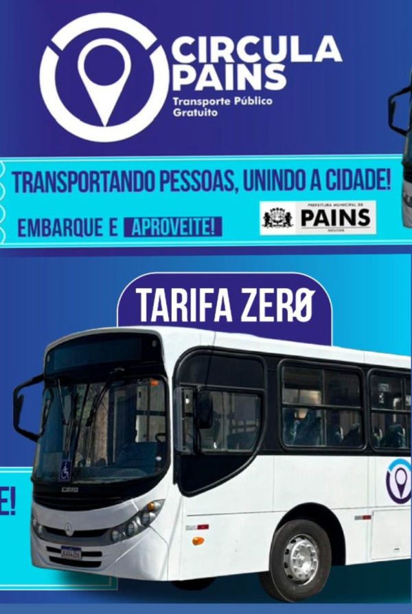 Prefeitura de Pains lança o Circula Pains: transporte público gratuito para a população