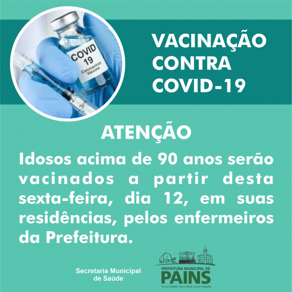 Pains recebe novas doses da vacina contra a Covid-19