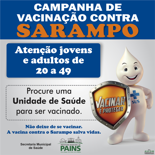 Secretaria Municipal de Saúde realiza Campanha de vacinação contra o sarampo